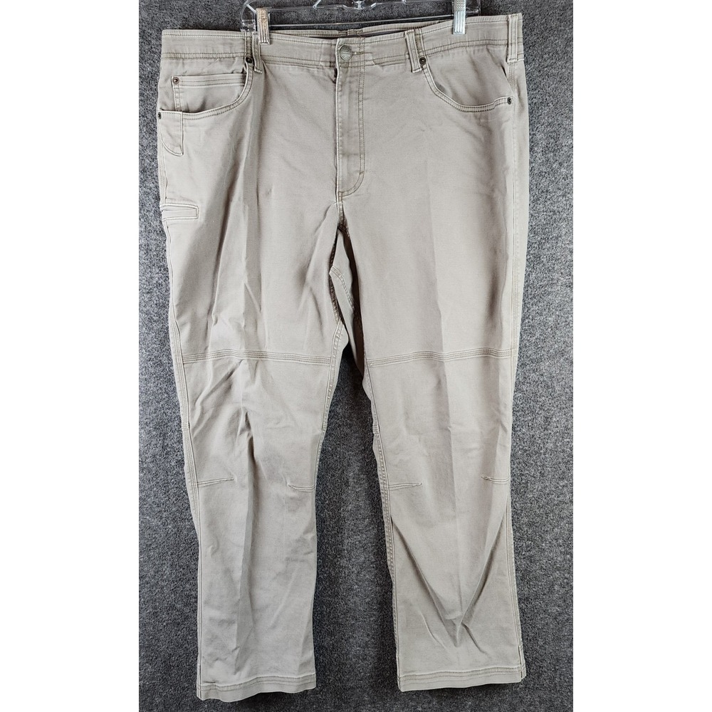 Red Head Pants Mens 42x32 Utility Tan Reinforced Knee Stretch EUC